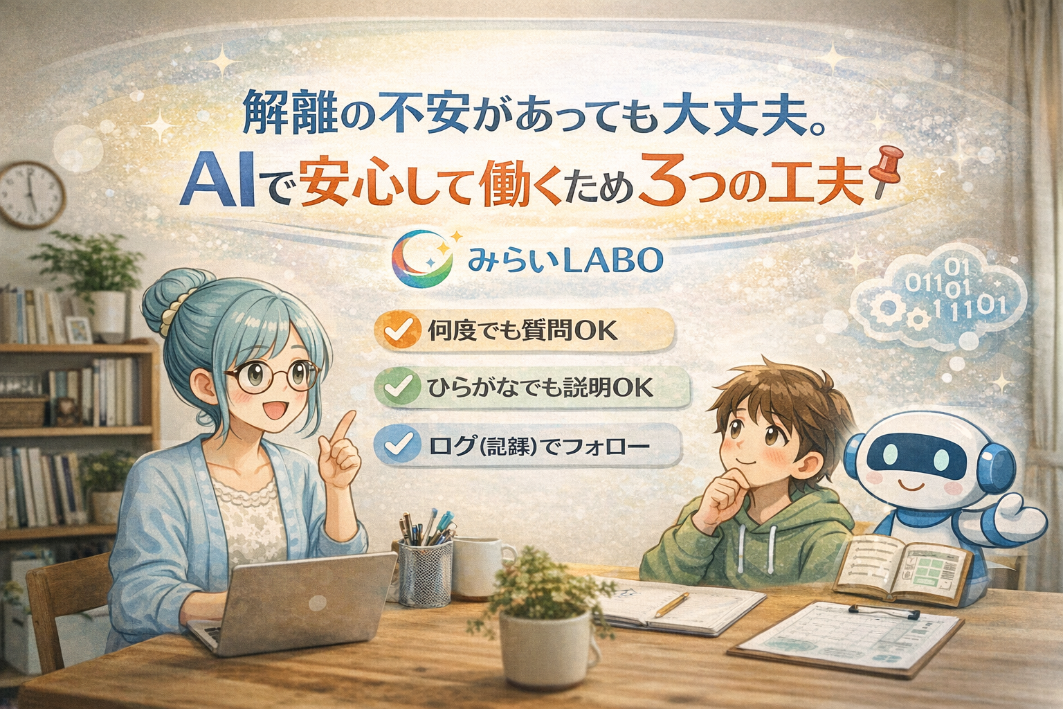 投稿についてもっと詳しく 解離の不安があっても大丈夫。AIのやさしい使い方3つ