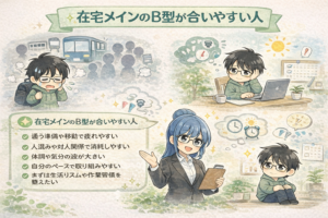 投稿についてもっと詳しく 【対話】在宅メインのB型はどんな人に合いやすい？｜相性の見方と工夫のヒント