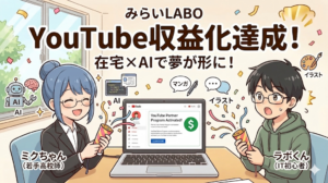 投稿についてもっと詳しく YouTube収益化達成！１チャンネル収益化達成したチャンネルができました。AI活用で「障害」を「強み」に変える新しい働き方